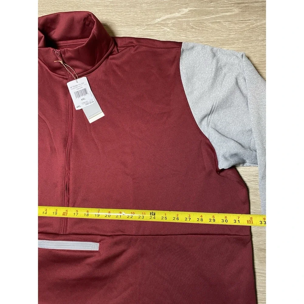 *NWT Men Size 4XL Adidas‎ Texas A&M Team Issue 1/4 Zip Pullover HI3072 Maroon